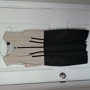 Club Monaco Tan & Black Dress